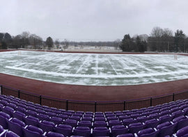 A very cold lacrosse field