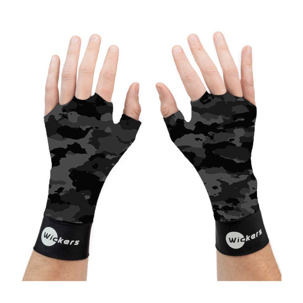Gray Camo Wickers Hockey Glove Liners