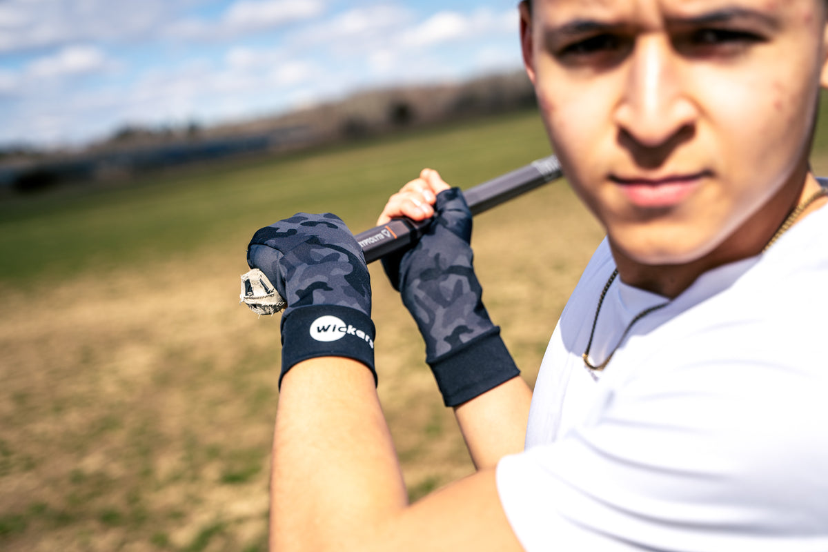 Gray Camo Wickers Glove Liners