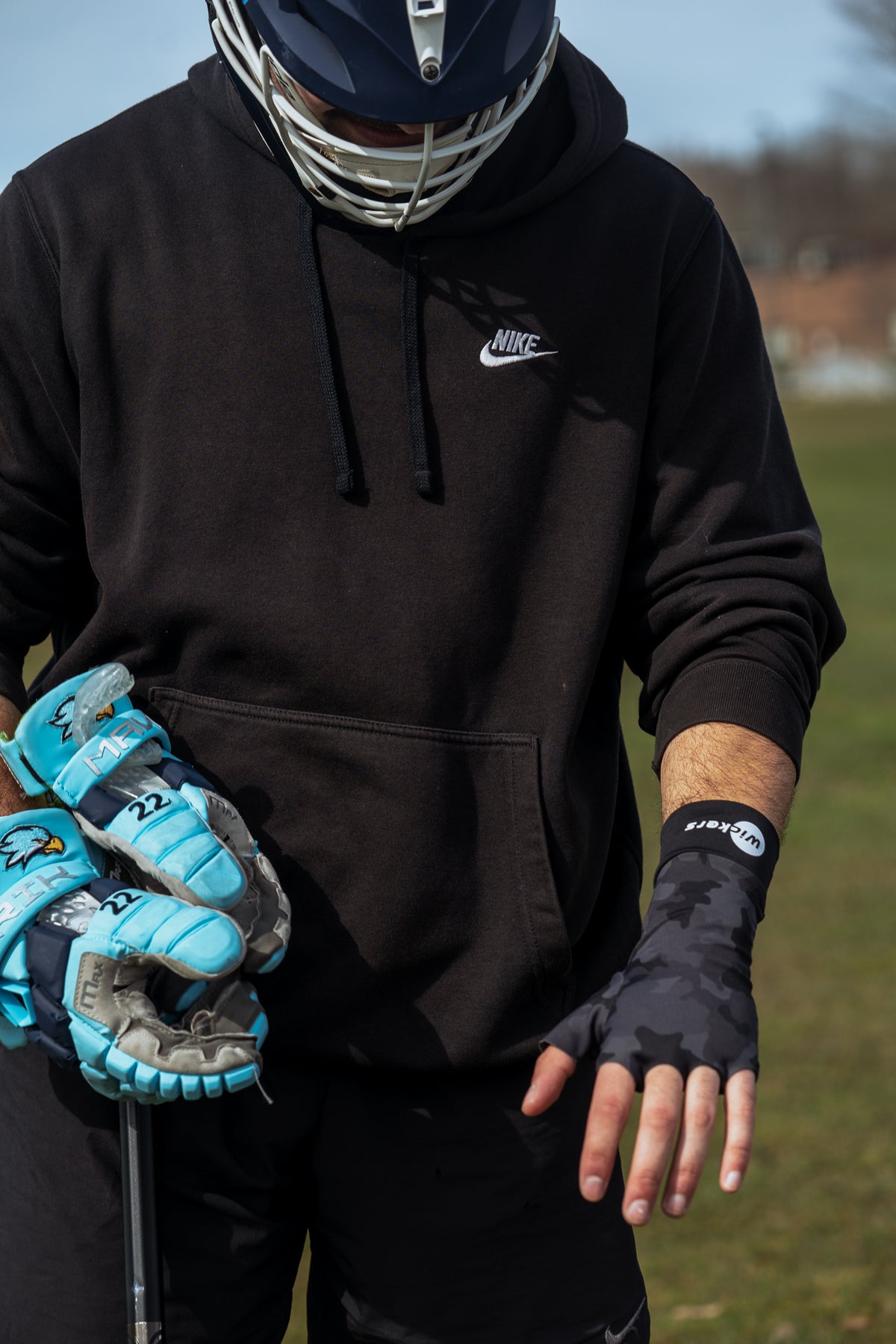 Gray Camo Wickers Glove Liners